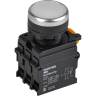 Кнопка с подсветкой и фиксацией IEK MASTER MI-BT60-11TD-3-11-K01 d=22мм 1NO+1NC белая